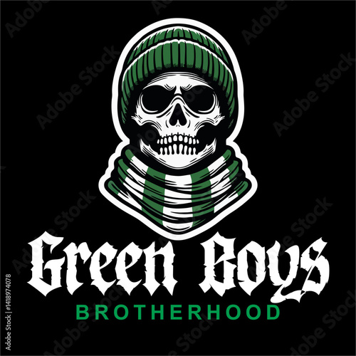 Vector Illustration of Football Fans Ultras hooligan for logo, design Shirt 