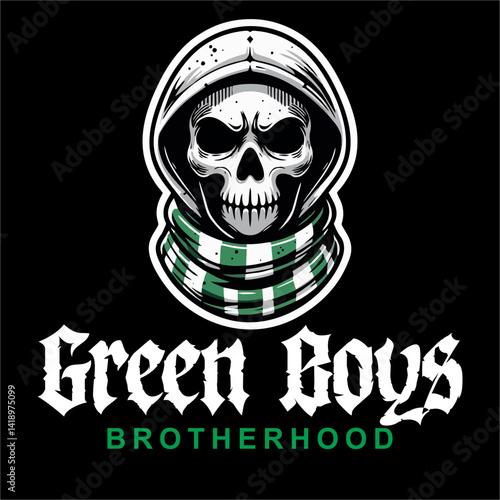 Vector Illustration of Football Fans Ultras hooligan for logo, design Shirt 