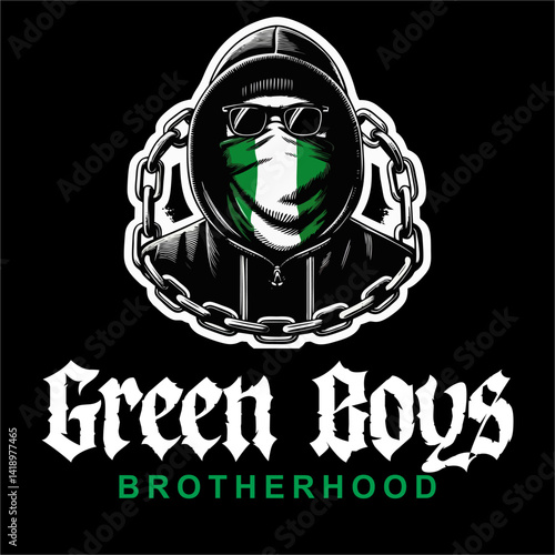 Vector Illustration of Football Fans Ultras hooligan for logo, design Shirt 
