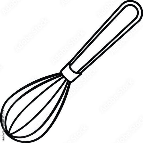 Swirl & Whip Vector Tool | Kitchen Mixing Icon for Baking and Culinary Themes
