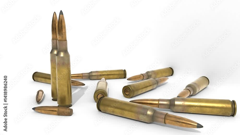 6.555mm cartridge on white background