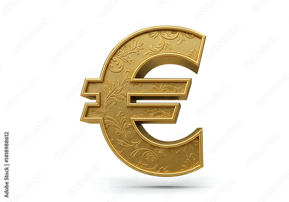 Fototapeta premium Golden euro symbol