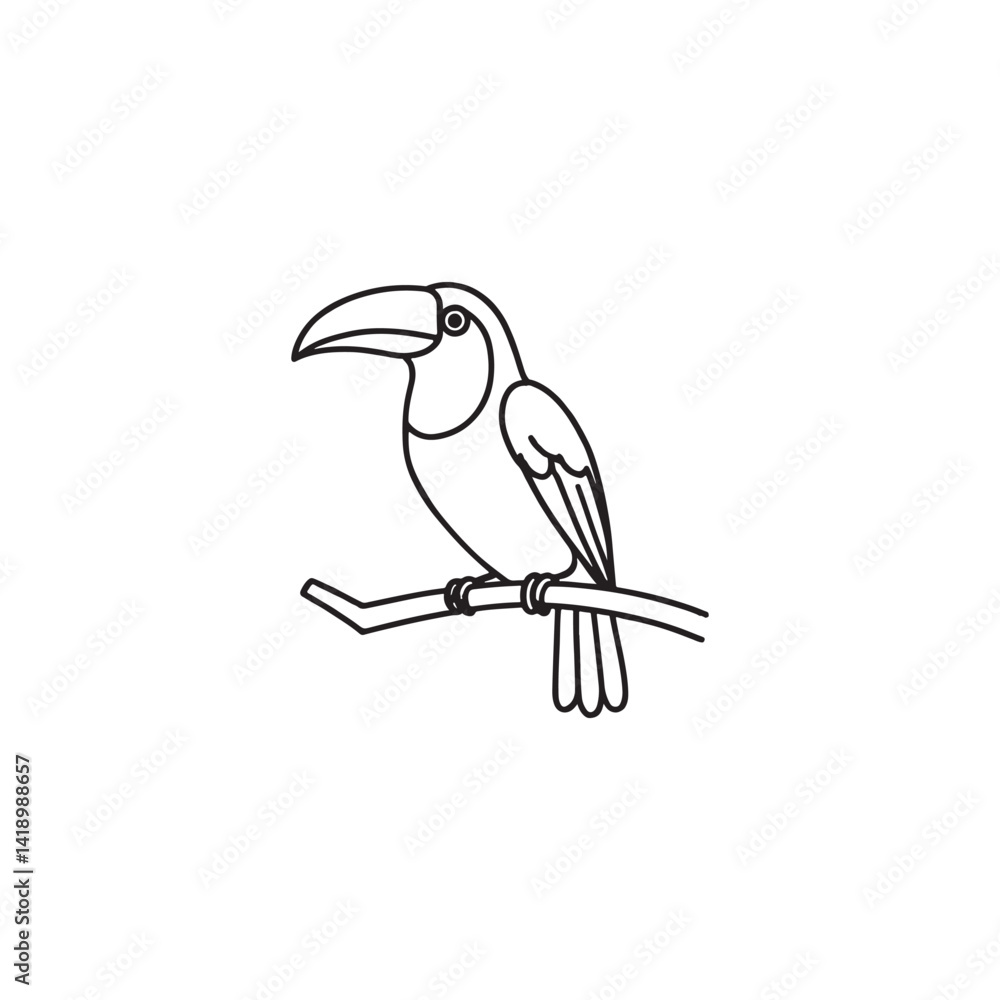 Fototapeta premium toucan bird cartoon