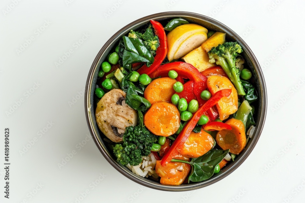 Delicious and Colorful Vegetable Bowl, A Healthy and Vibrant Meal Delicious and Colorful Vegetable Bowl, A Healthy and Vibrant Meal
