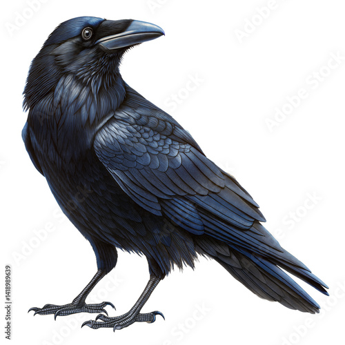 crow on a white background