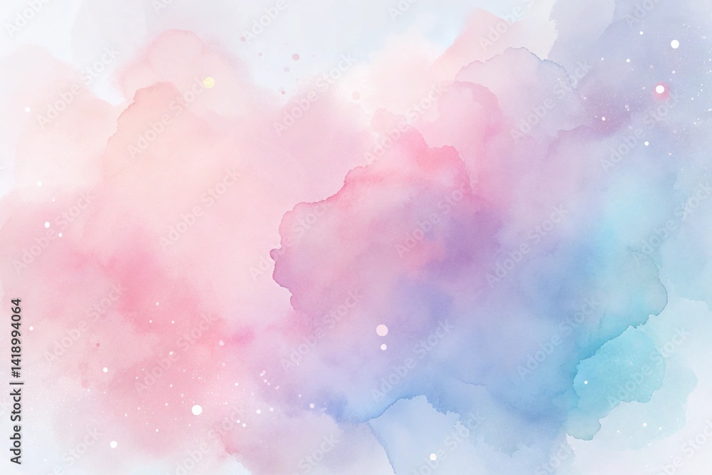 Fototapeta premium Watercolor Splashes in Pastel Tones Flowing Abstract Art