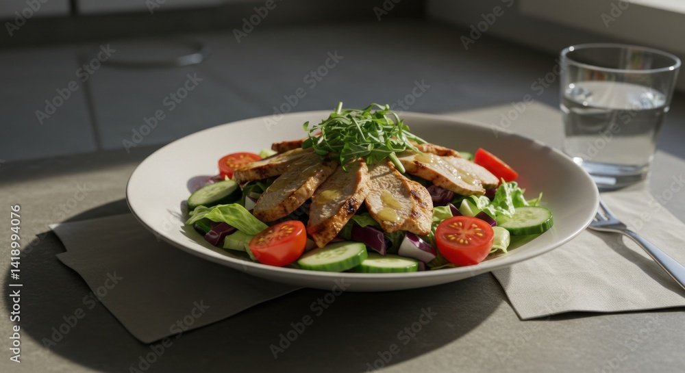 Grilled Chicken Salad with Fresh Vegetables Grilled Chicken Salad with Fresh Vegetables