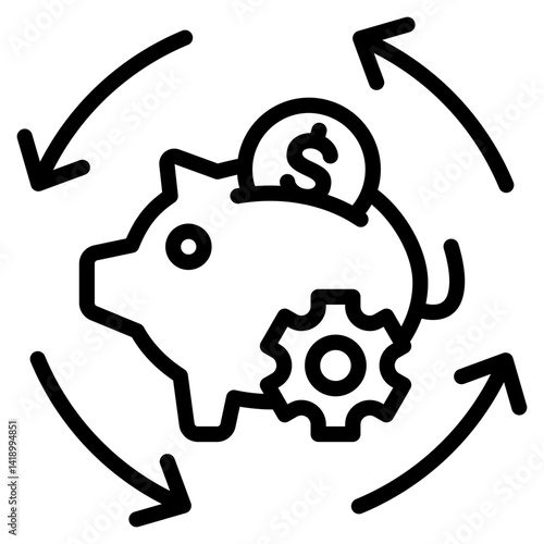 Automatic Savings  Icon 