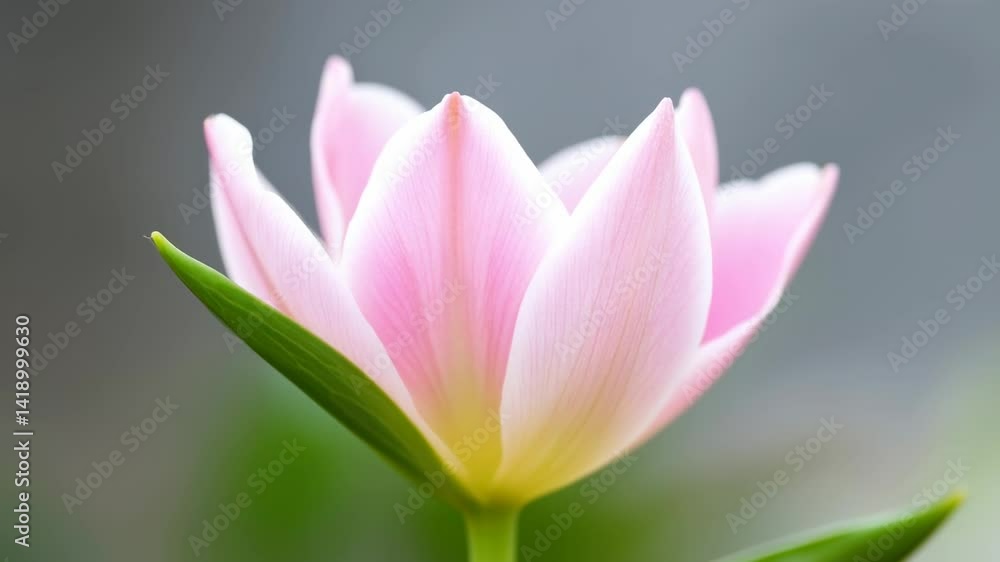 Pink tulip blooming timelapse in a spring garden Pink tulip blooming timelapse in a spring garden