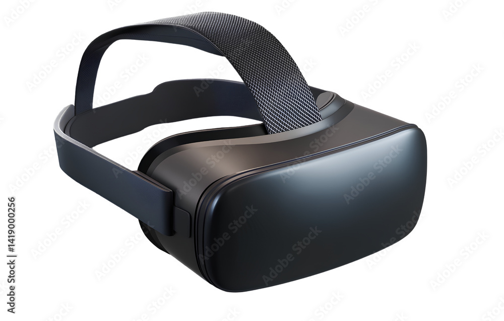 3D model of a VR headset isolated on a transparent background 3D model of a VR headset isolated on a transparent background