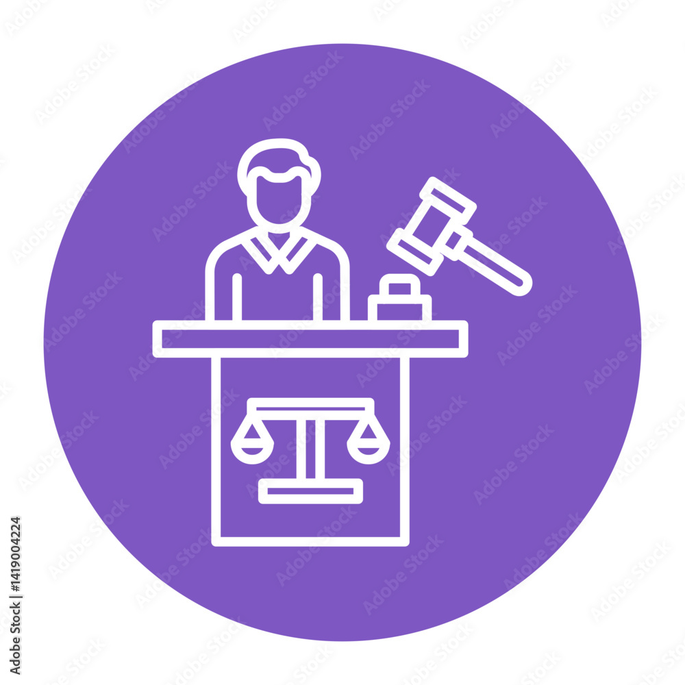 Prosecutor Male Icon Prosecutor Male Icon