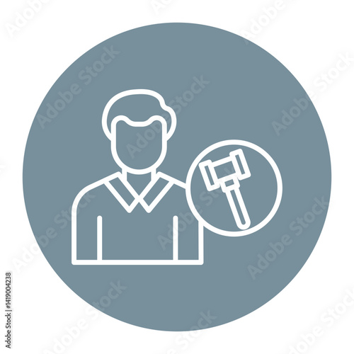 Public Defender Male Icon