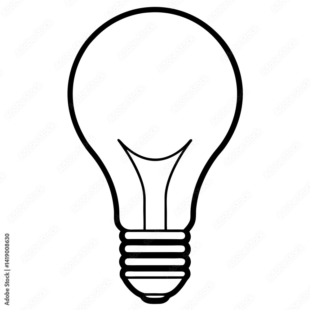 light bulb line art vector illustration light bulb line art vector illustration
