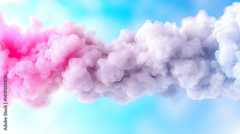 Pink and gray ink swirls against a blue background Pink and gray ink swirls against a blue background