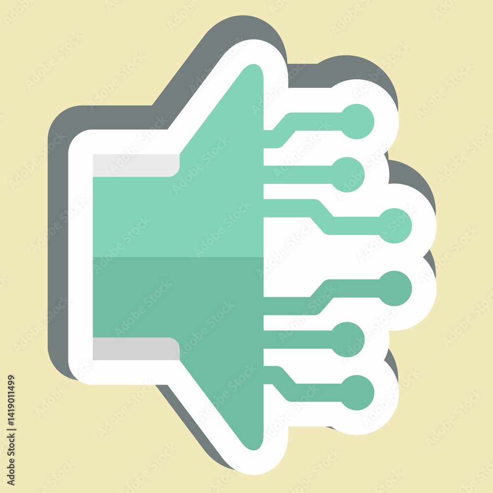 Obraz premium Sticker AI Sound. related to Artificial Intelligence symbol