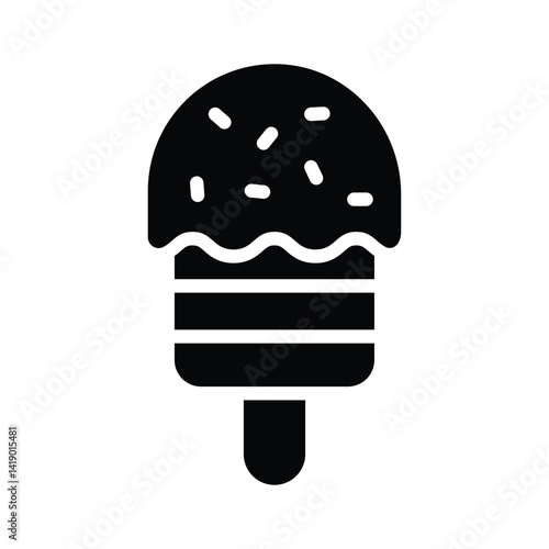 Get your hands on this amazing ice popsicle glyph icon