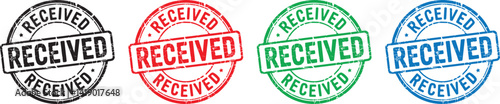 Received stamp text vector