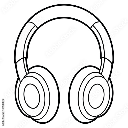 Headphone icon design vector illustration on white background