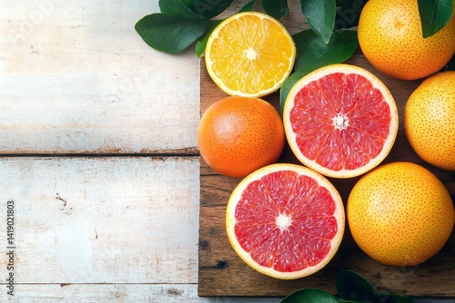 Fruit on rustic wood background stock photo photo