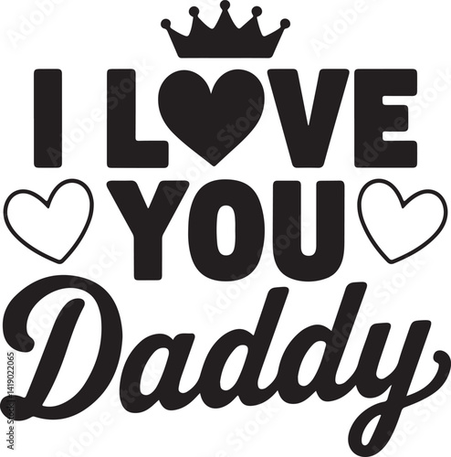 Father's Day Typography SVG T shirt Design