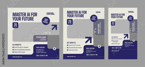 Online Workshop Social Media Template Designs, Modern Social Media Design for Online Courses, Professional Webinar Social Media Post Design