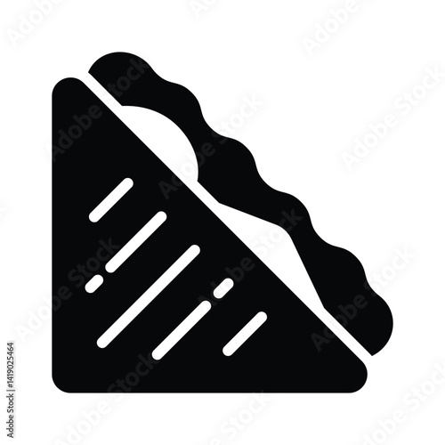 Here is a latest glyph icon of bread sandwich