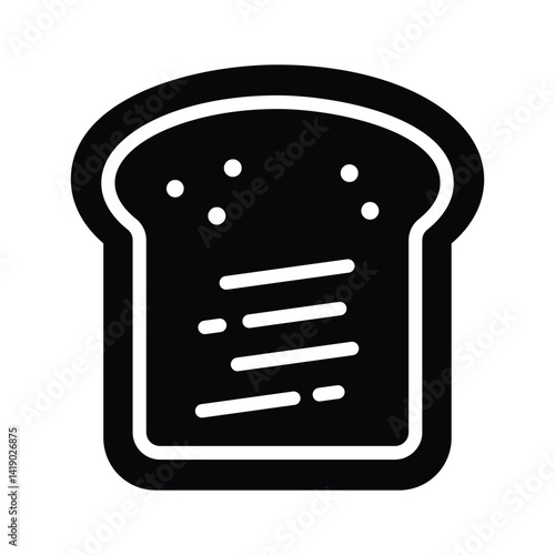 A handy glyph style icon of bread slice