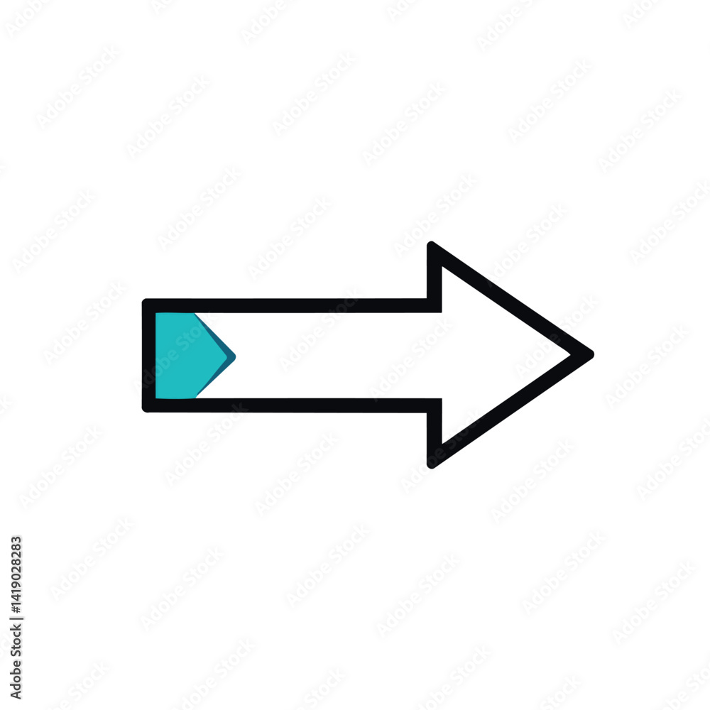 Logo design flat vector share arrow icon, teal blue with bold black outline. Geometric shapes, centered on white background. Visually balanced and clear Logo design flat vector share arrow icon, teal blue with bold black outline. Geometric shapes, centered on white background. Visually balanced and clear