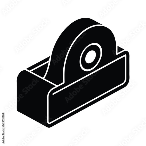 Tape Dispenser Icon Vector Illustration