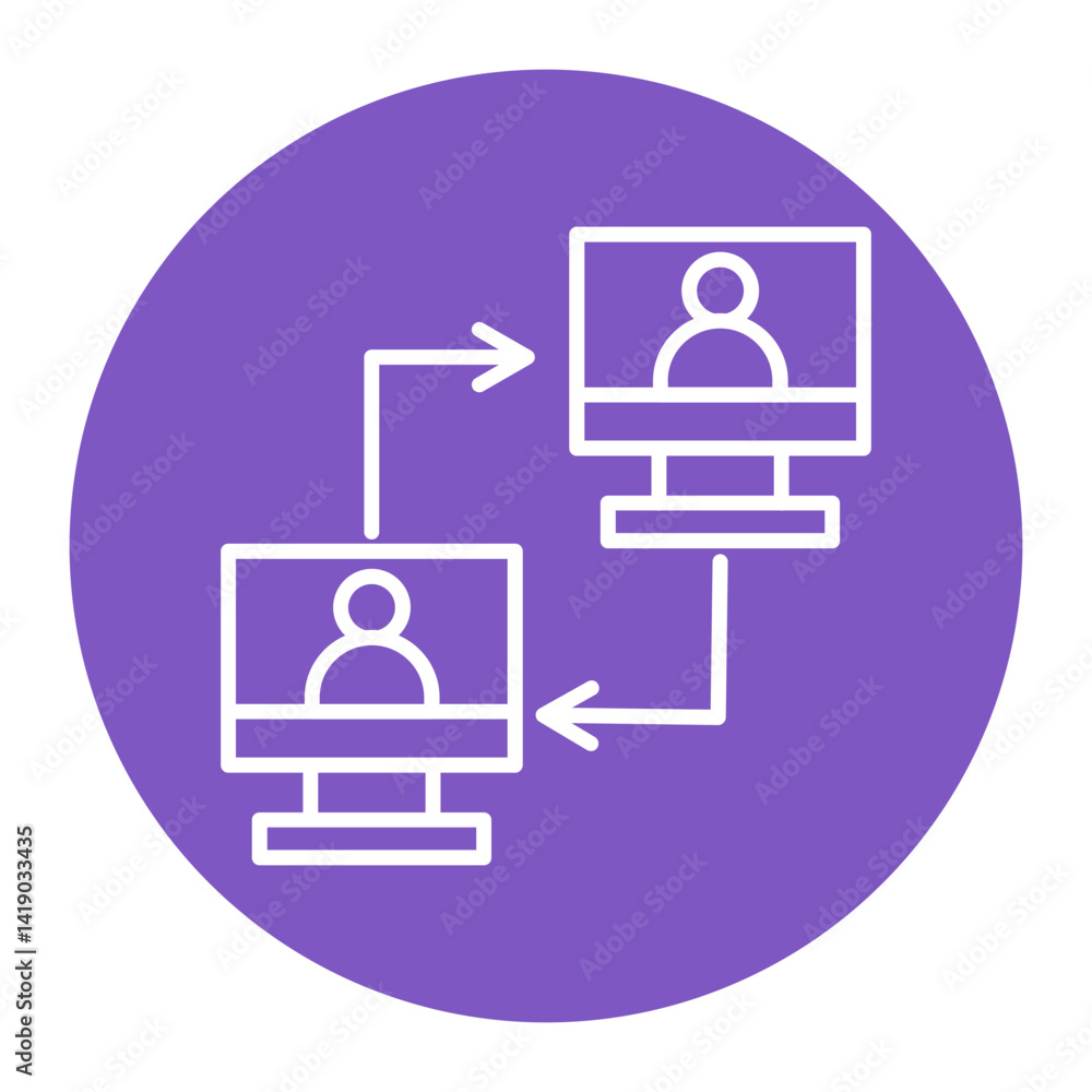 Machine to Machine (M2M) Icon Machine to Machine (M2M) Icon