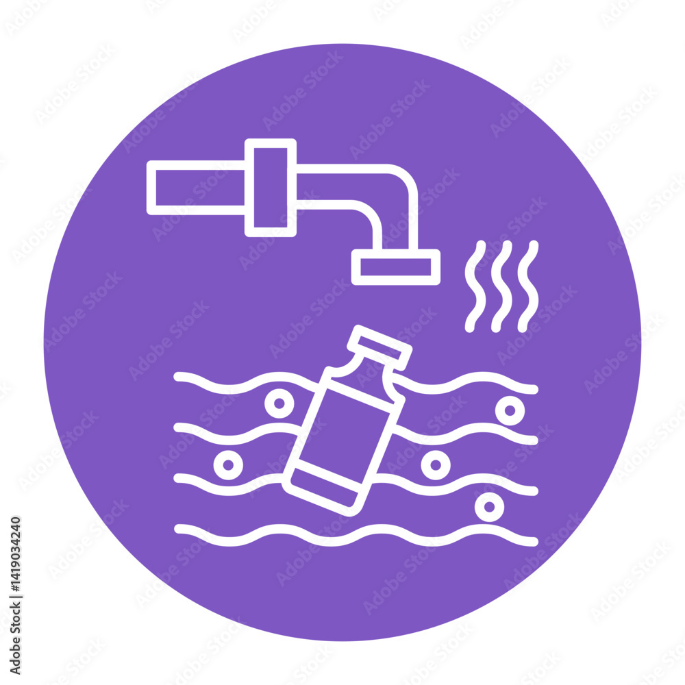 Water Pollution Icon Water Pollution Icon