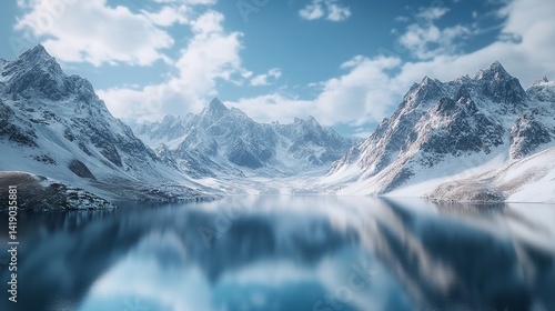 Wallpaper Mural A single tree stands tall on a small island in the middle of a serene lake, surrounded by calm waters Torontodigital.ca