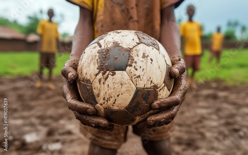 A Child's Passion for Soccer in a Rural Setting , winter essence photo series