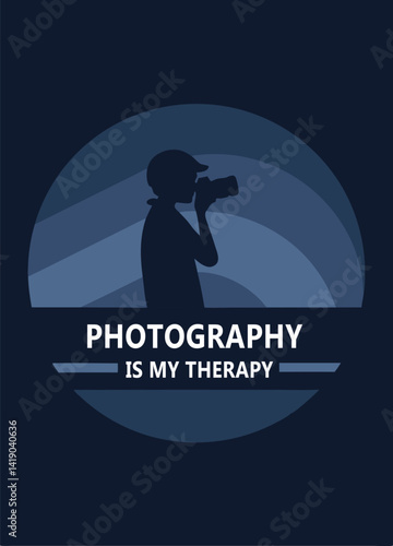 Photography Therapy | Creative Camera Lover T-Shirt Vector Design.