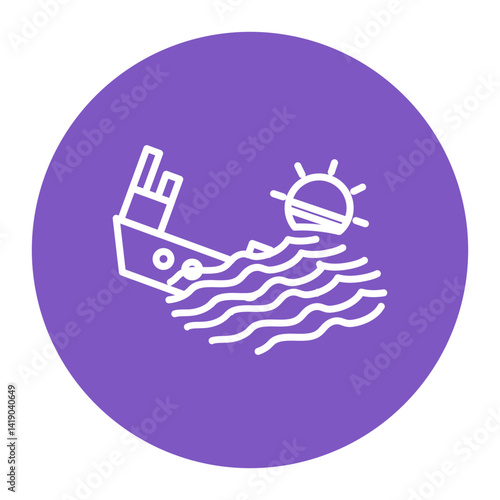 Boat Sink Icon