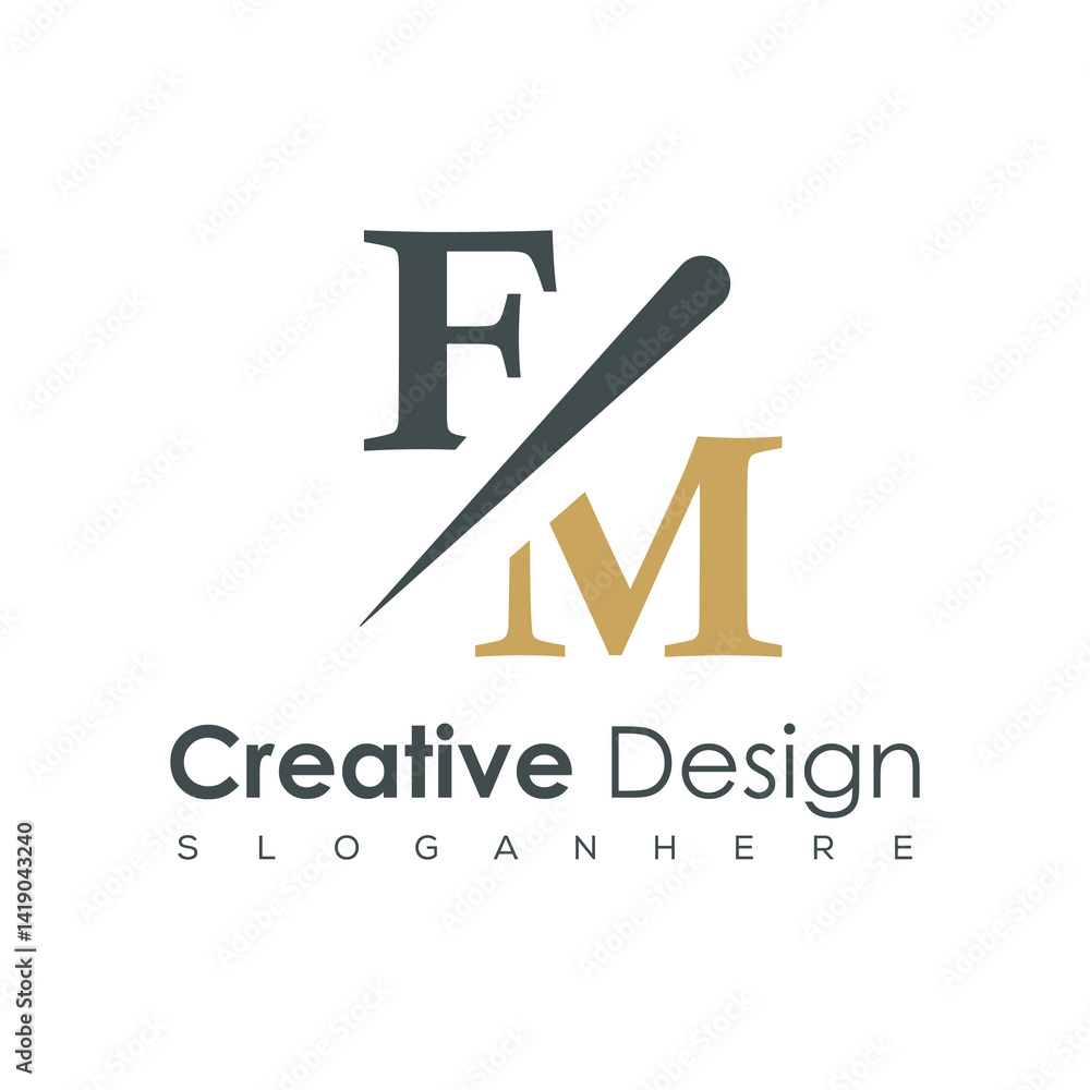 initial monogram logo with creative design. initial monogram logo with creative design.