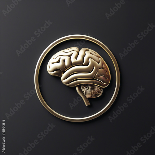 gold human brain