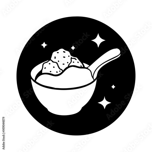 scoop with edible gold icon, scoop with edible gold silhouette vector illustration-simple silhouette illustration of scoop with edible gold, perfect for scoop with edible gold logos and icons