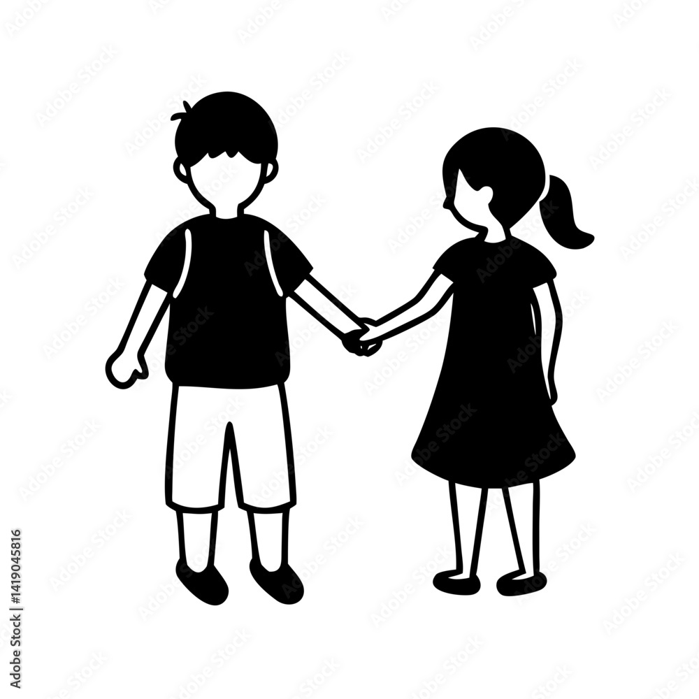 siblings holding hands icon, siblings holding hands silhouette vector illustration-simple silhouette illustration of siblings holding hands, perfect for siblings holding hands logos and icons siblings holding hands icon, siblings holding hands silhouette vector illustration-simple silhouette illustration of siblings holding hands, perfect for siblings holding hands logos and icons