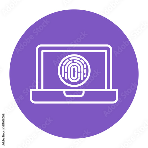 Biometric Laptop Icon