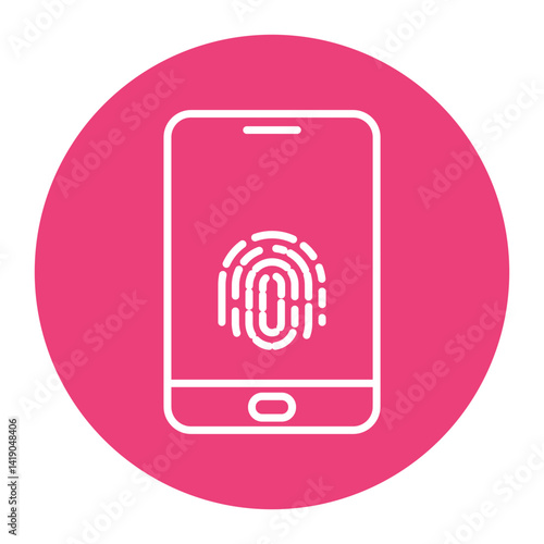 Mobile Lock Biometric Icon