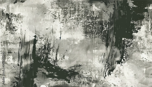 Abstract grayscale brushstroke texture. Brush strokes art. Brush strokes background.