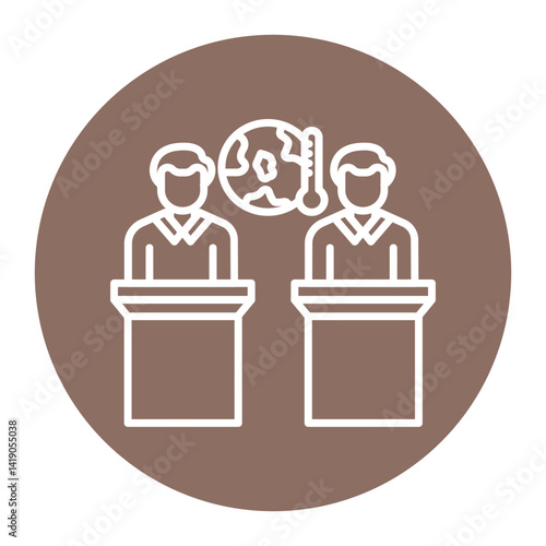 Global Warming Debate Icon