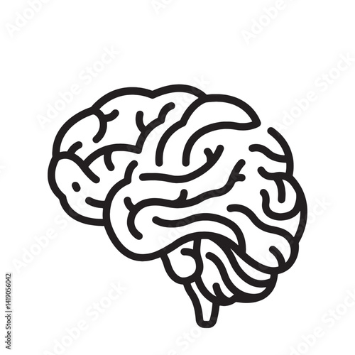 human brain vector illustration