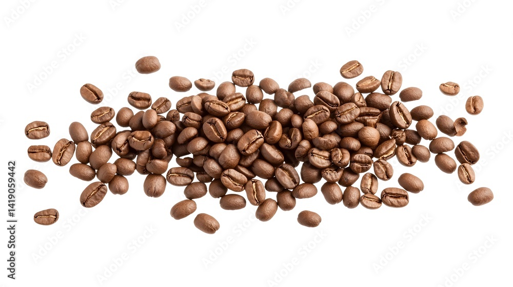 Bursting cloud of roasted coffee beans suspended in a dynamic motion blur creating an abstract textured and atmospheric visual effect Bursting cloud of roasted coffee beans suspended in a dynamic motion blur creating an abstract textured and atmospheric visual effect