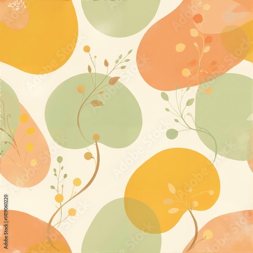 seamless pattern with autumn leaves