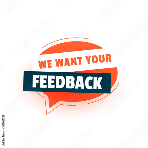 research and customer feedback background with speech bubble
