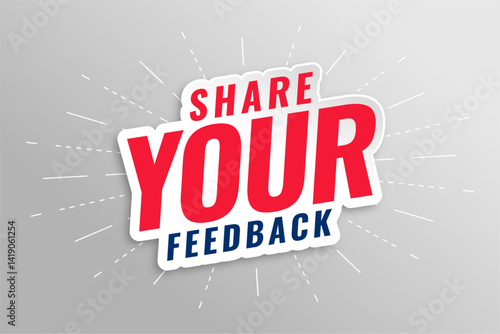 sticker style sharer your feedback banner for research and communication