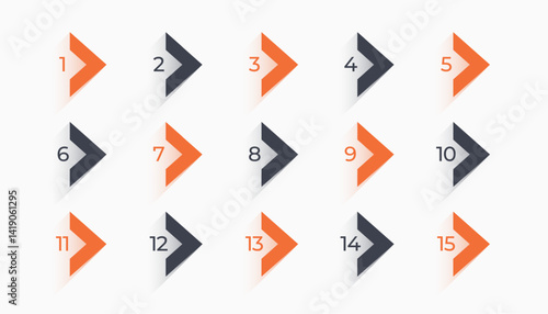 pack of directional shape bullet points background
