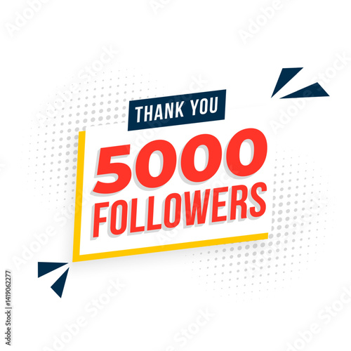 thank your 5k followers template for getting famous on digital channel